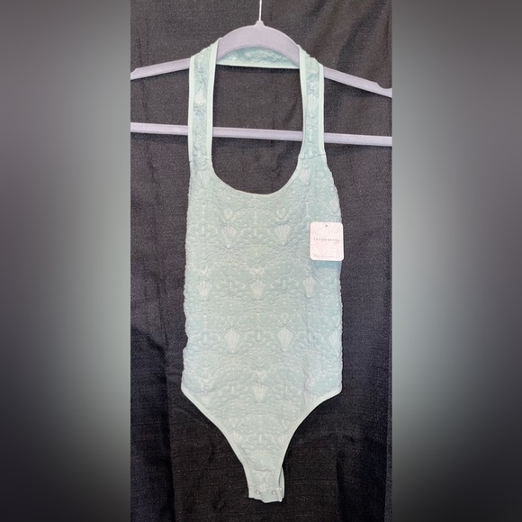 NWT Intimately Free People With Love Thong Bodysuit - Blue Surf - Size M/L - Picture 4 of 15